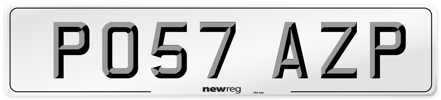 PO57 AZP Number Plate from New Reg